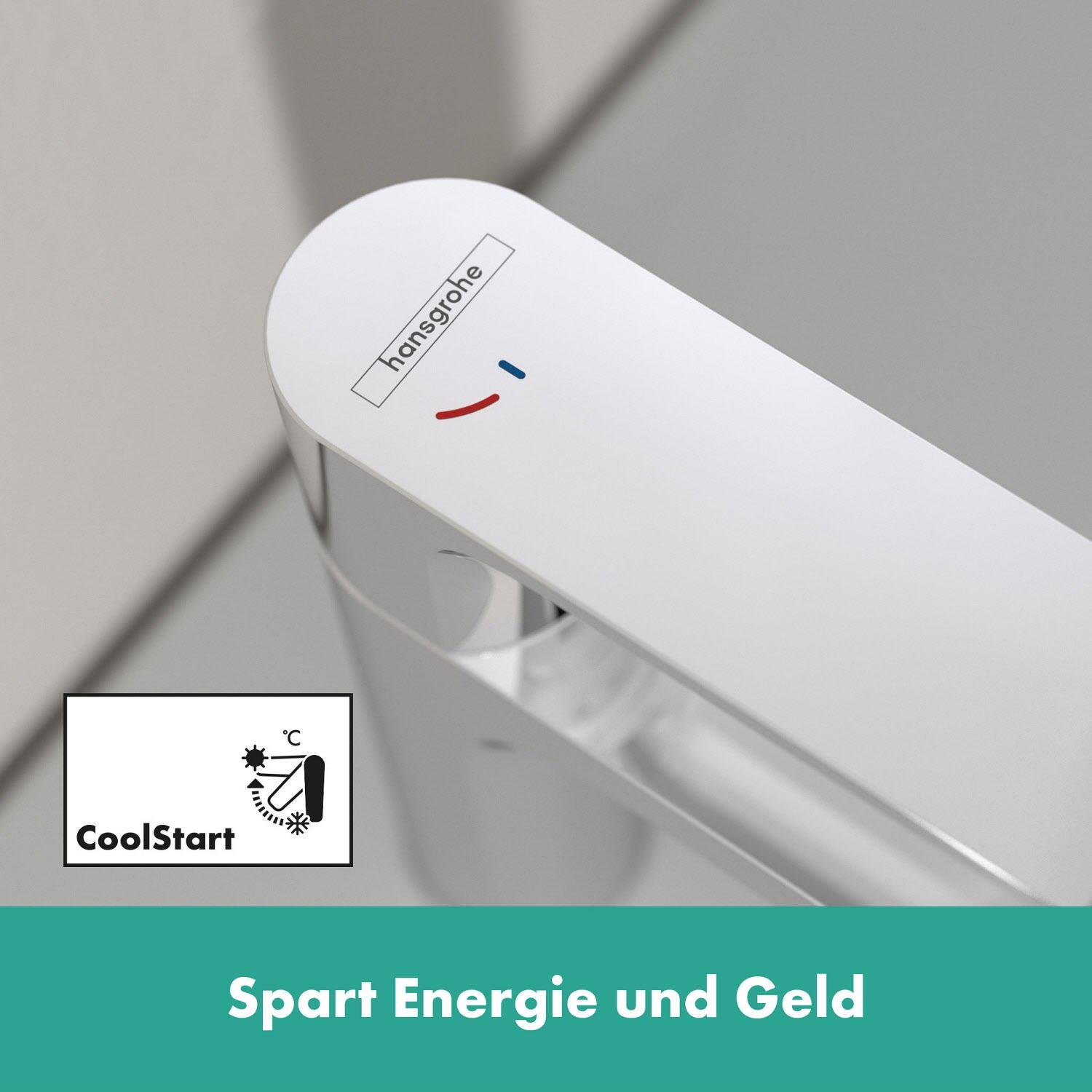 Cмеситель для умывальника Hansgrohe Rebris S CoolStart EcoSmart+ 72590000 высокий Хром (170685) - фото 4