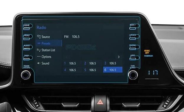Стекло защитное Pixsel гибридный глянец на монитор Toyota C HR 10,3“ 2019-2023