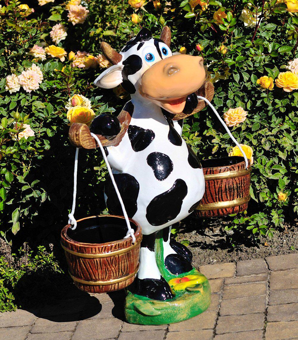 Подставка для цветов Корова с ведрами 50 см (162) - фото 3 Подставка для цветов Корова с ведрами 50 см (162) - фото 3
