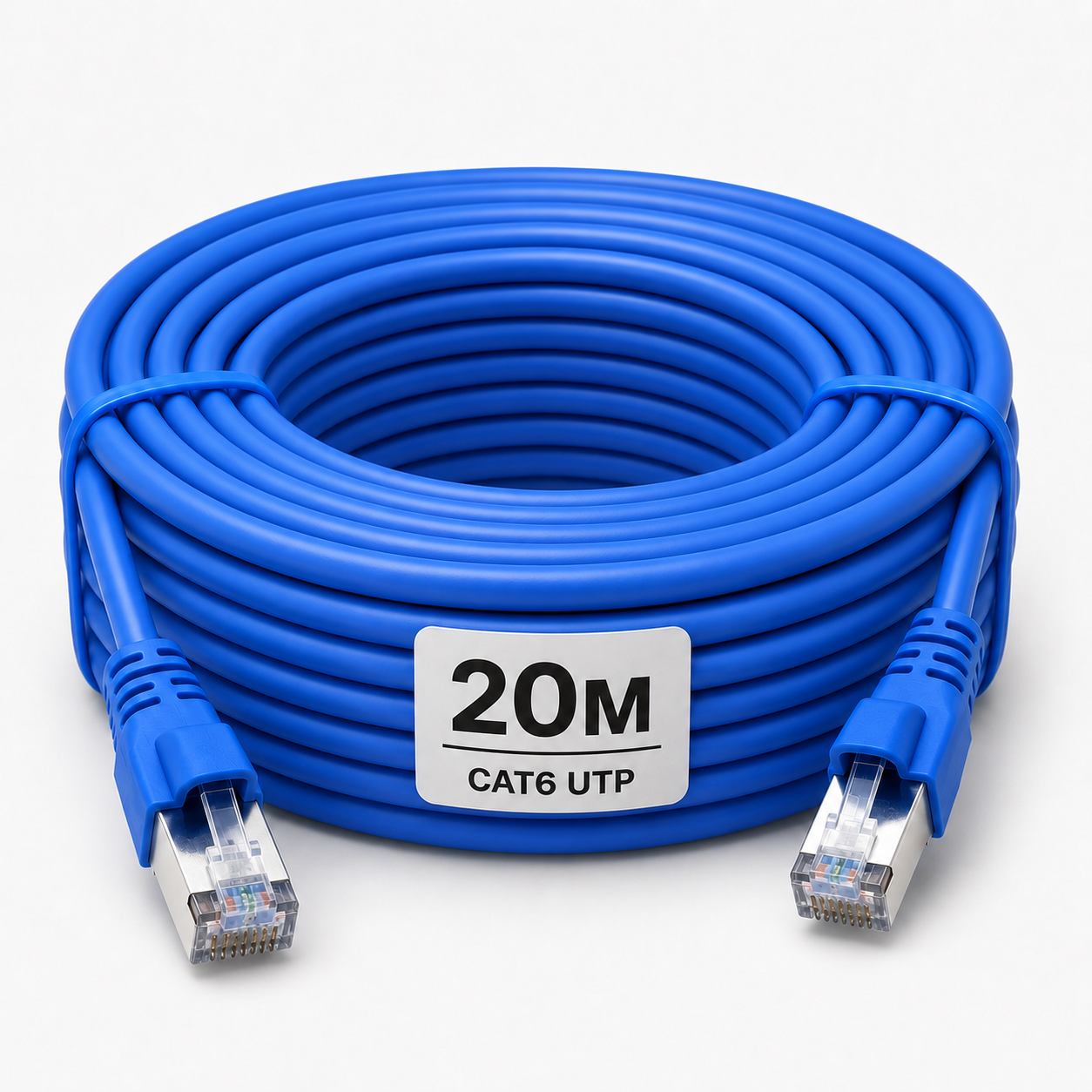 Патч-корд Gear 20 м Cat6 UTP CCA RJ45 LAN Синій (884054м)