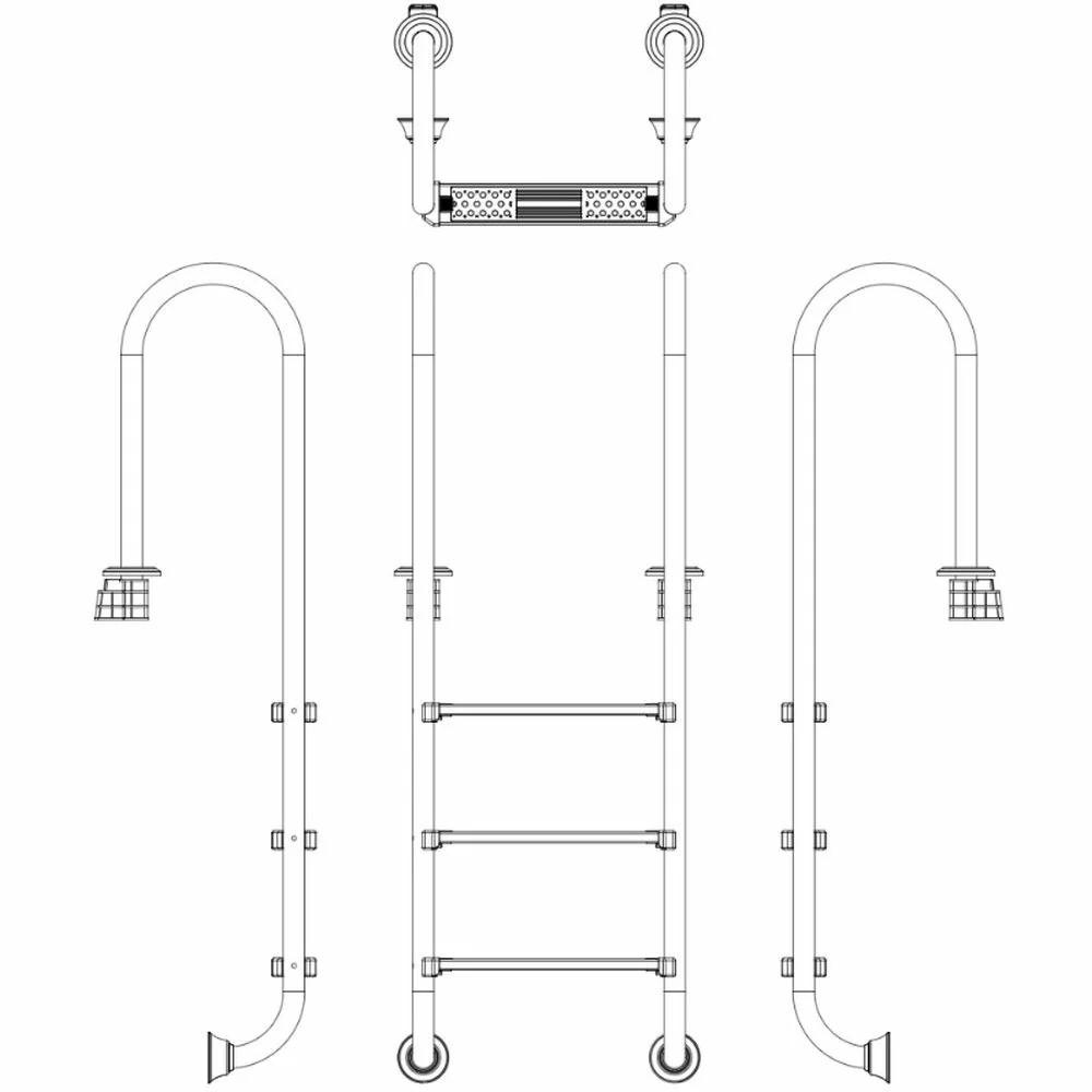 Лестница для бассейна Emaux Muro NMU315-SR 3 ступени - фото 2