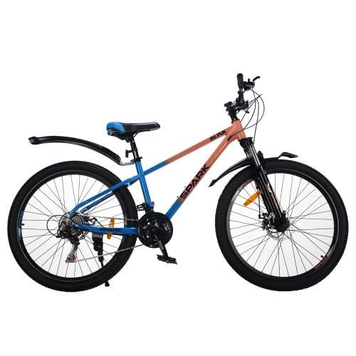 Велосипед SPARK BLINK колеса 26" стальная рама 15" Коричневый с синим (000239396)