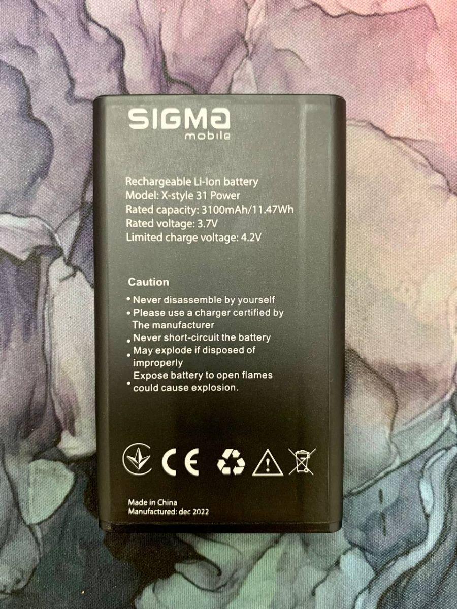 Аккумулятор для Sigma X-style 31 Power 3100 mAh - фото 3