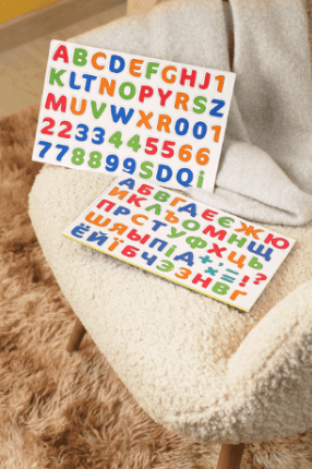 Мольберт дитячий 0703-RU двосторонній магнітний магнітні цифри/літери 3 мови (2709531594) - фото 5