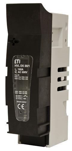 Роз'єднувач ETI HVL EK 00 1P 160A 690V клеми M8-M8 (1701410)
