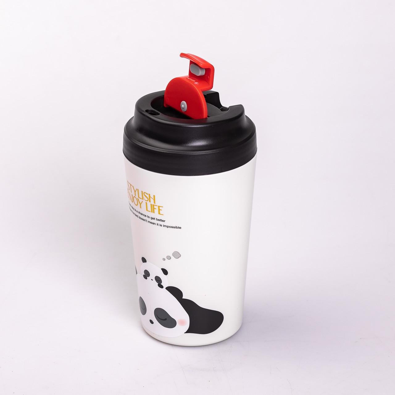 Термокружка Panda із керамічною колбою 380 мл Чорний (HP-14-12B) - фото 3 Термокружка Panda із керамічною колбою 380 мл Чорний (HP-14-12B) - фото 3
