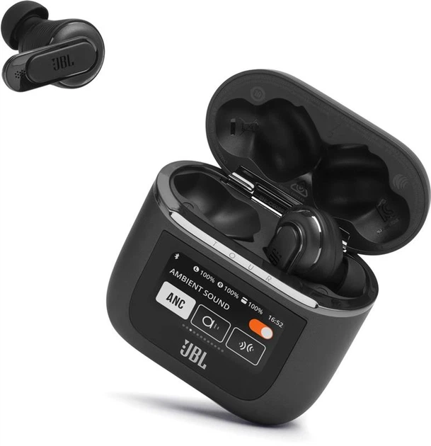 Наушники JBL Tour Pro 2 Bluetooth 5.3 с ANC Smart Case дисплей 6 микрофонов IPX5 Black (2831625674)