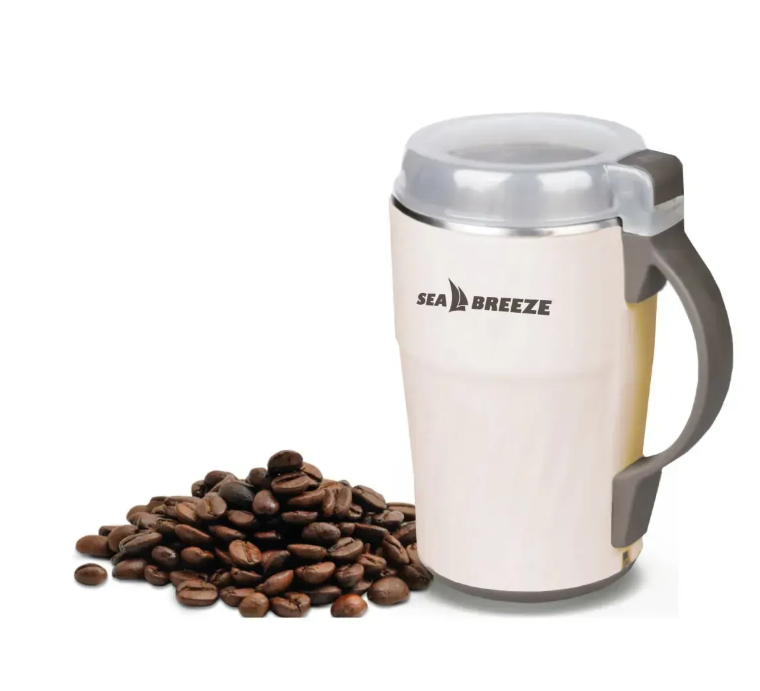 Кавомолка SeaBreeze SB-0602 для дому 300Вт роторний 500 г Білий (2763051267)