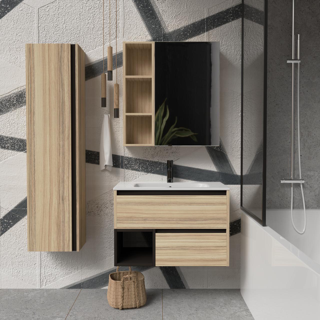 Тумба підвісна з раковиною MVK Vostok Craft 70 В2 700х450х530 мм Коко Боло (c270ko) - фото 4