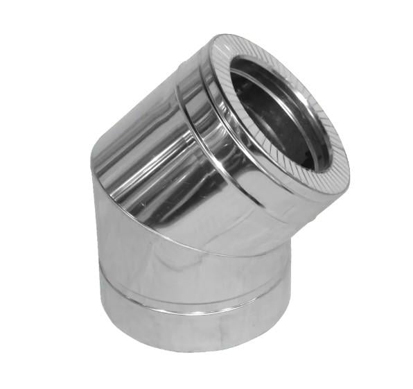 Коліно 45° 150/220 нержавіюча сталь/нержавіюча сталь (1771615958)