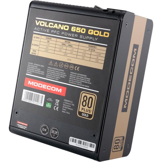 Блок питания для компьютера Modecom Volcano 650 Вт Gold (ZAS-MC90-SM-650-ATX-VOLCA) - фото 4