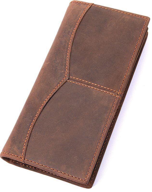 Купюрник мужской Vintage 14615 кожаный Коричневый (168-136-14615)