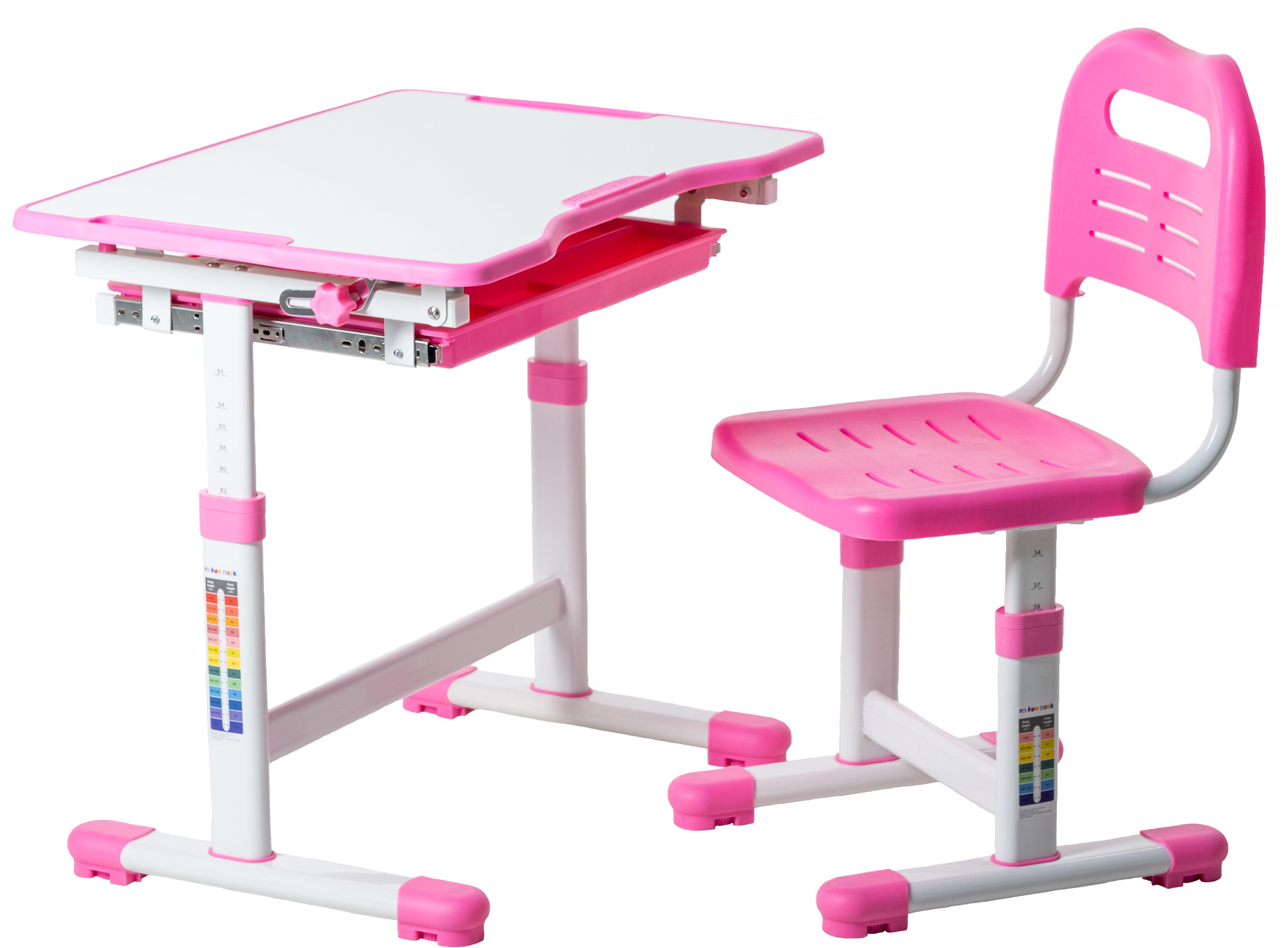 Набір шкільна парта і стілець з регулюванням висоти FunDesk Sole Pink Рожевий - фото 8 Набір шкільна парта і стілець з регулюванням висоти FunDesk Sole Pink Рожевий - фото 8