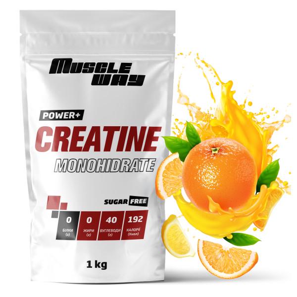 Креатин моногидрат MuscleWay Creatine Monohidrate 99,9% Sugar Free 200 порций 1 кг Апельсин (21-125-cre-mw-rs1.3)