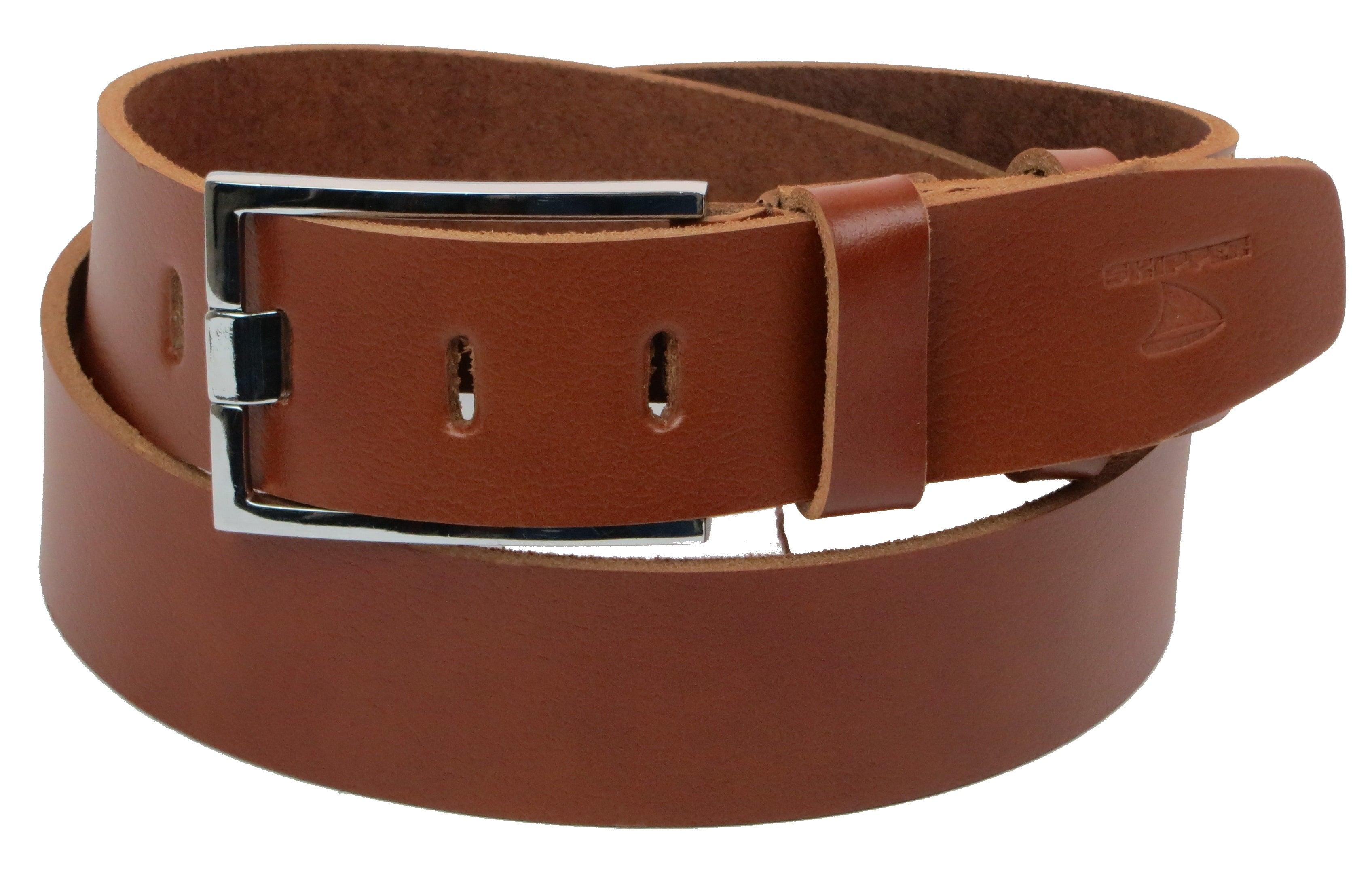 Ремень мужской Skipper кожаный Коричневый (1186-45)