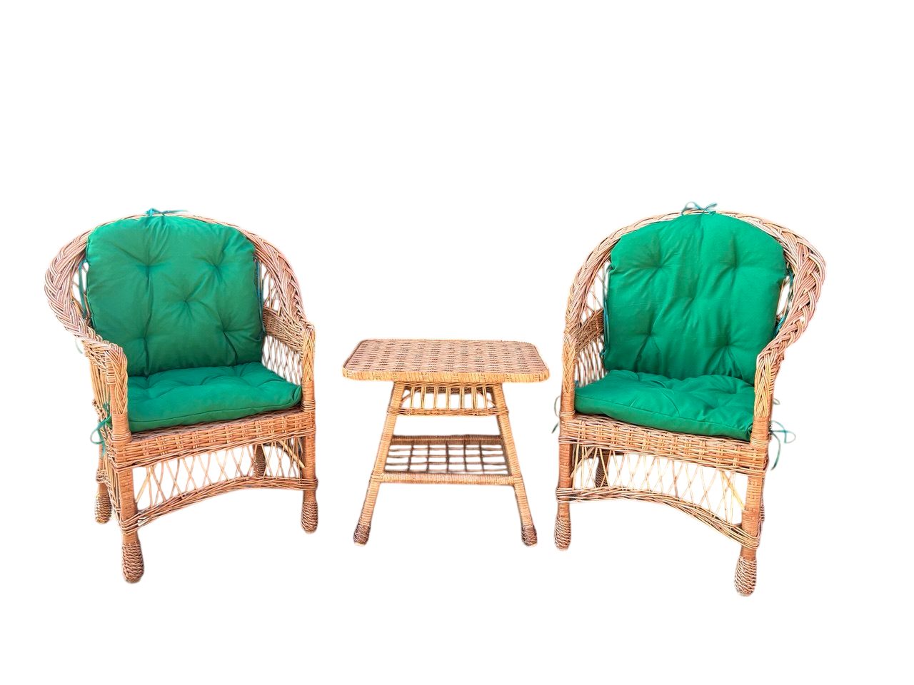 Набор плетёной мебели уличной Сімейний Затишок кресла и столик