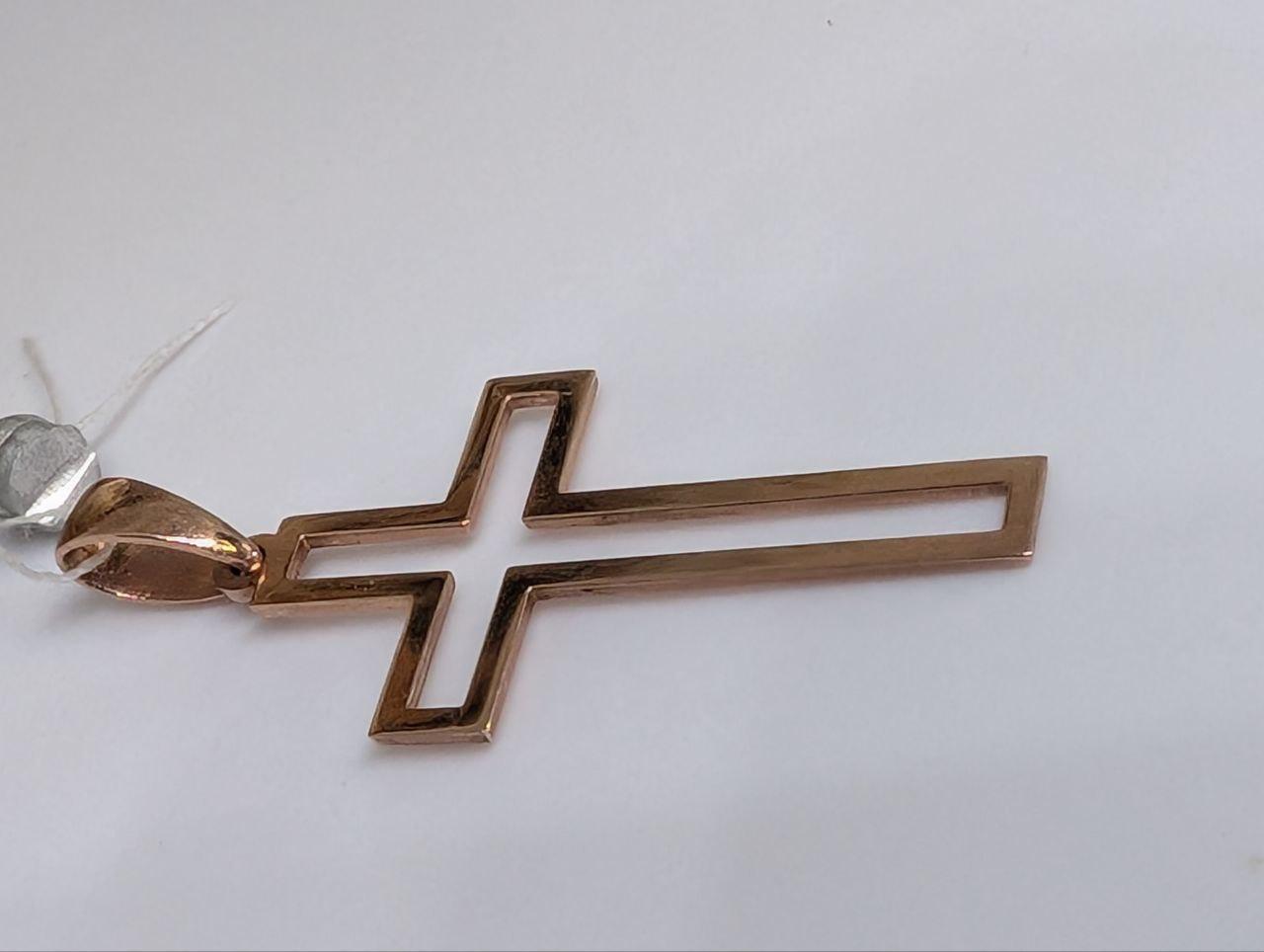 Срібний хрестик 925 проба в позолоті (2825919797) - фото 2 Срібний хрестик 925 проба в позолоті (2825919797) - фото 2