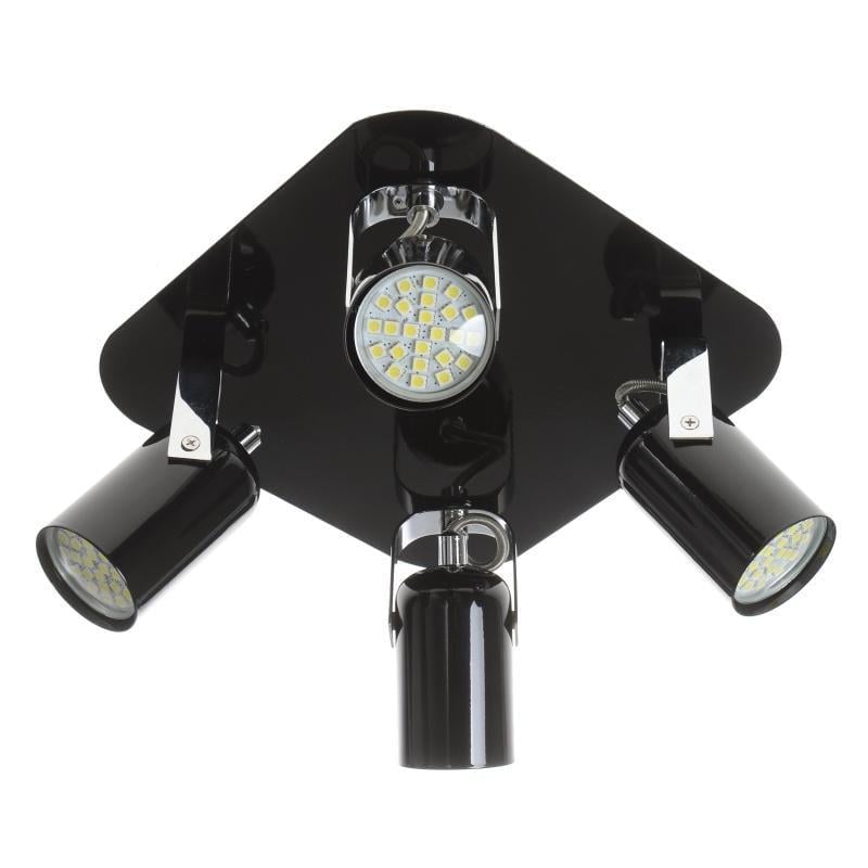 Светильник настенно-потолочный спот поворотный накладной Brille HTL-172/4 GU10 BK