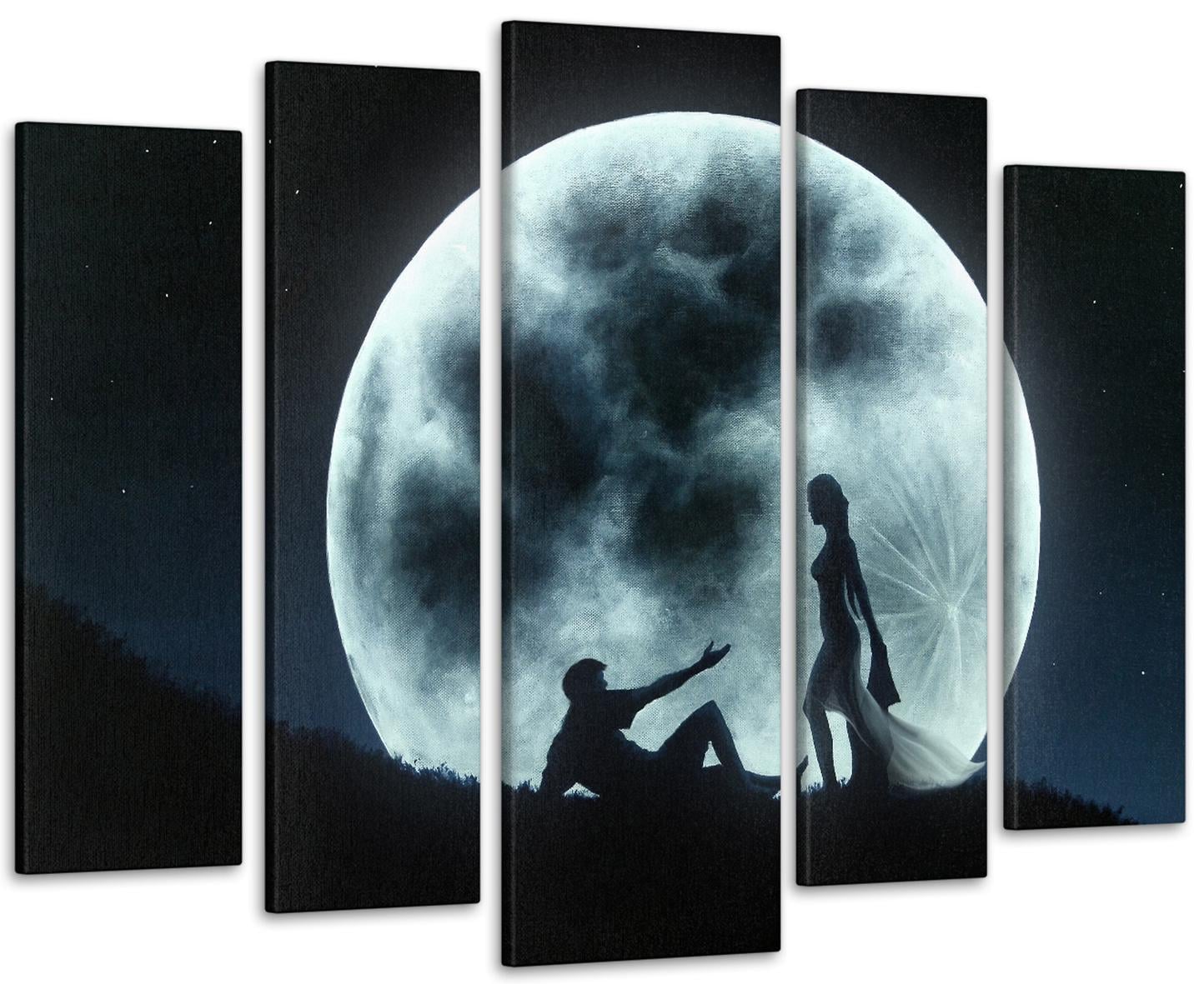 Картина модульна Пара Місяць 90х132 см (Art-479_5)