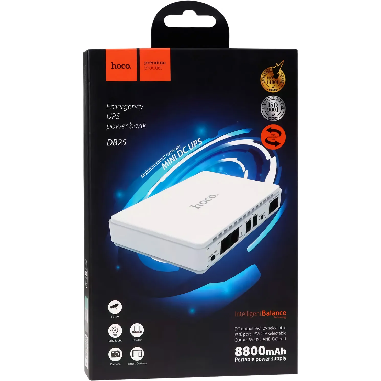 Батарея портативна UPS Hoco DB25 Emergency UPS 5-12V 8800 mAh White - фото 5 Батарея портативна UPS Hoco DB25 Emergency UPS 5-12V 8800 mAh White - фото 5