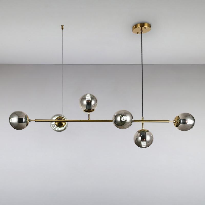 Люстра подвесная молекула Light House LS-14649-6 BRZ+BK на шесть ламп Бронза/Черный