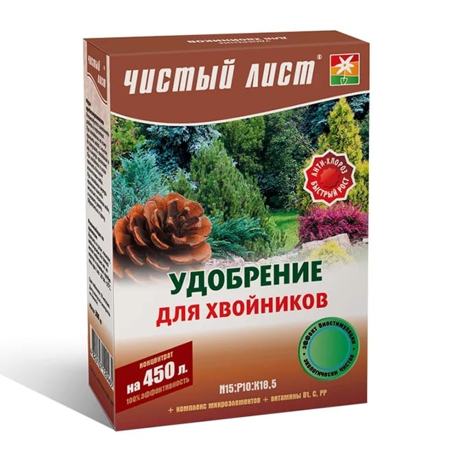 Удобрение для хвойных растений Florа Чистый лист кристаллическое 300 г (1875)