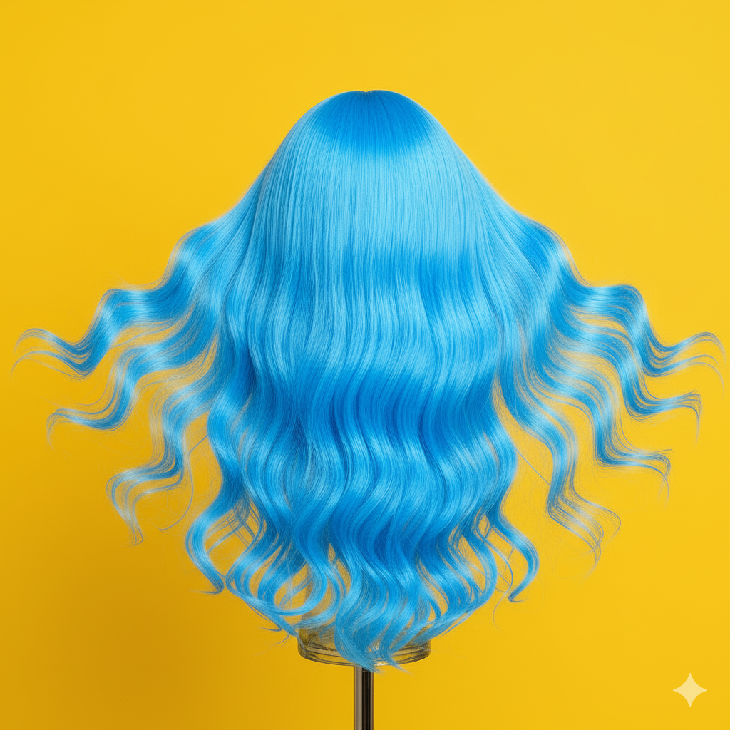 Перука хвиляста фентезі косплей канекалон термостійкий 80 см Бірюзовий (K0710-9) - фото 2