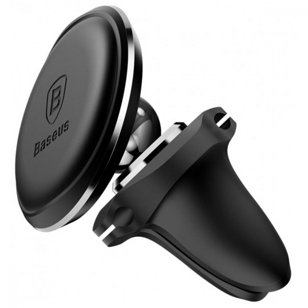 Автотримач для телефону BASEUS Magnetic Air Vent Car Mount with Cable Clip Black (SUGX020001) - фото 5