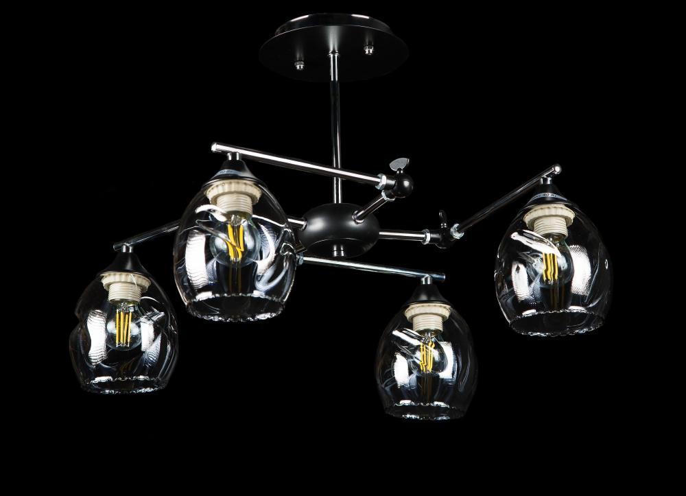 Люстра с плафонами Ray L9806B/4 CR/BLK (IR006353)