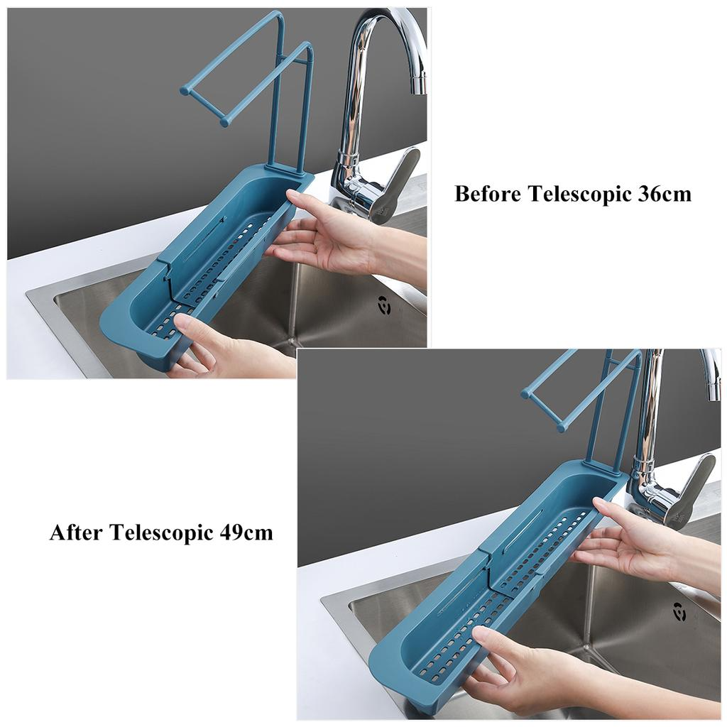 Організатор-підставка Sink Holder для кухонної раковини з тримачем Синій - фото 6