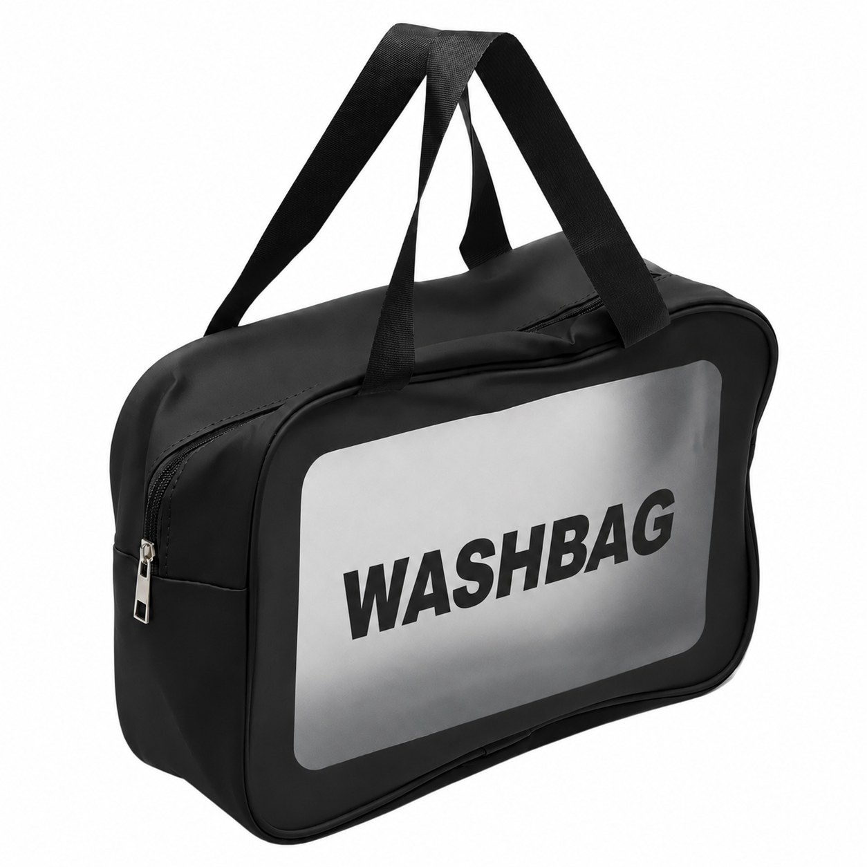 Косметичка дорожная Washbag R91535-L из ПУ 1 отделение на молнии 31х21х15 см Черный