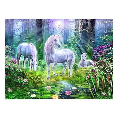 Алмазна мозаїка TK Group Єдинороги на казковій галявині 40х30 см (GB74848)