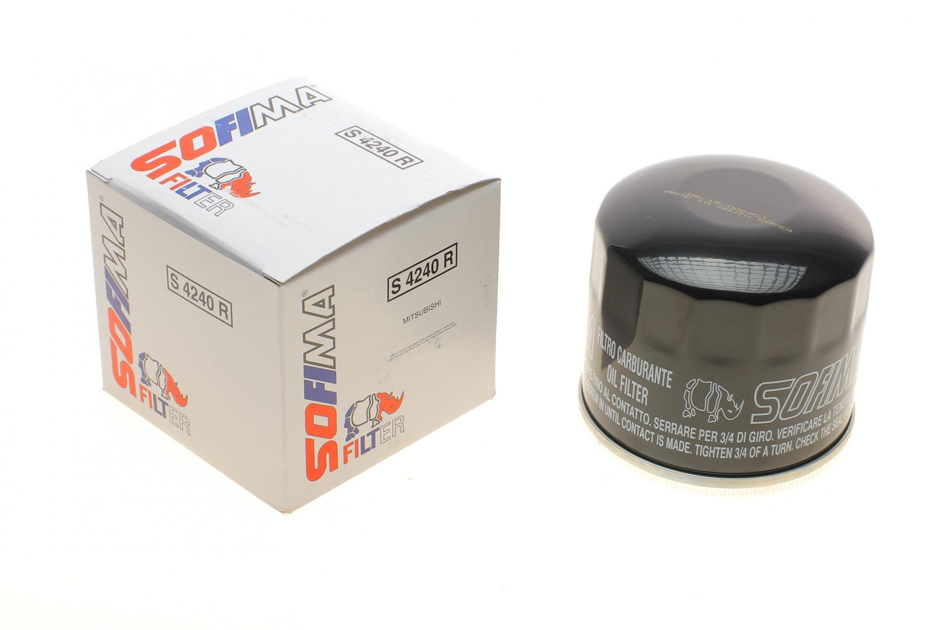 Фільтр масляний SOFIMA для Kia Opirus/Mitsubishi Lancer/Mazda 323/626 1,7-2,2 80- (S 4240 R)