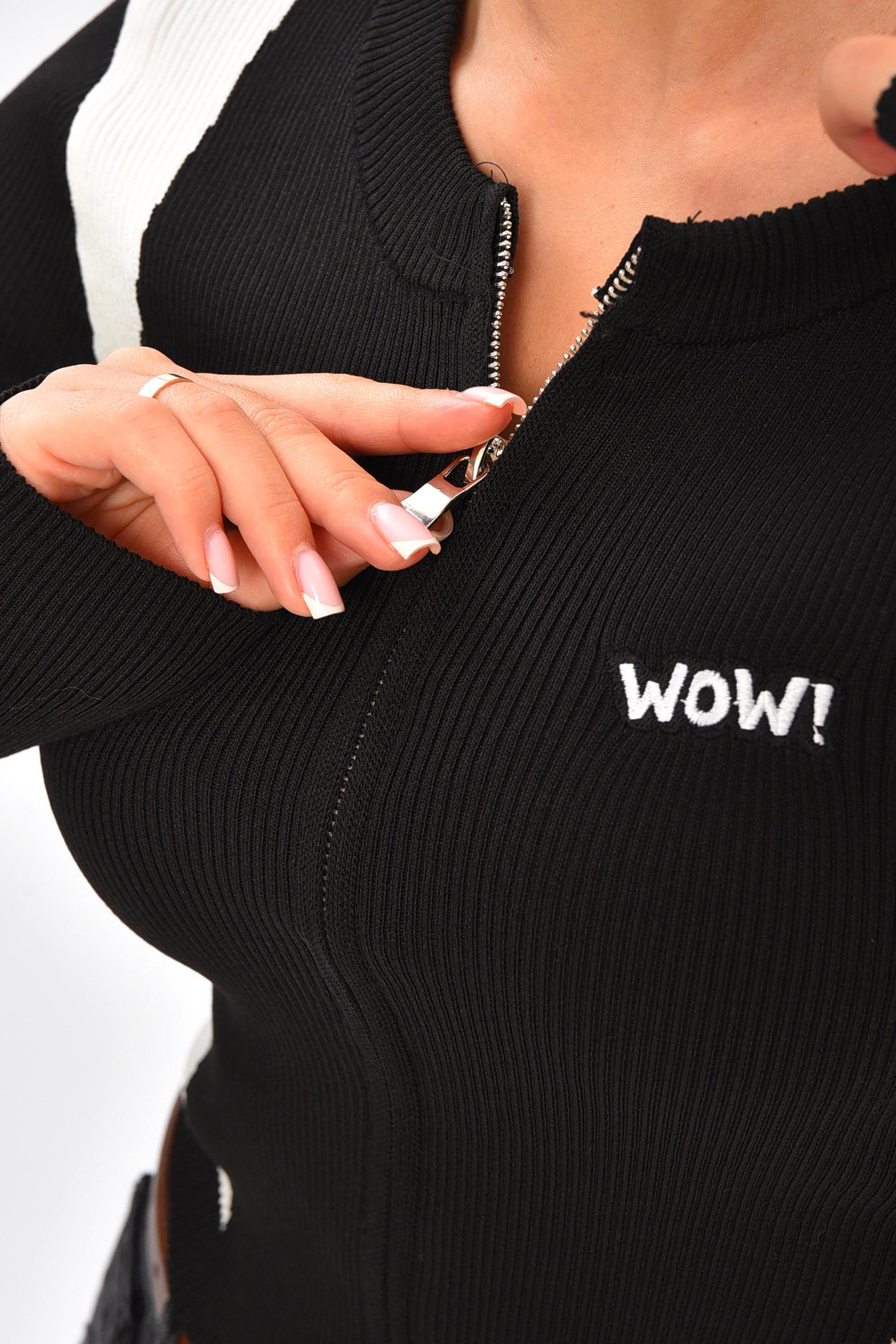 Кофта женская 206261 на молнии S-M Черный (206261_!334003_42-44) - фото 4 Кофта женская 206261 на молнии S-M Черный (206261_!334003_42-44) - фото 4