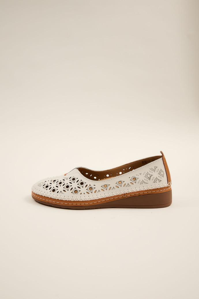 Балетки ALLSY кожаные р. 39 Белый (196811) - фото 4