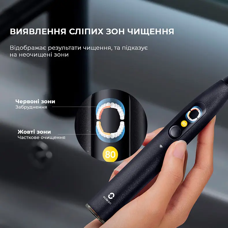 Електрична зубна щітка Oclean X Ultra Set OLED Black - фото 9