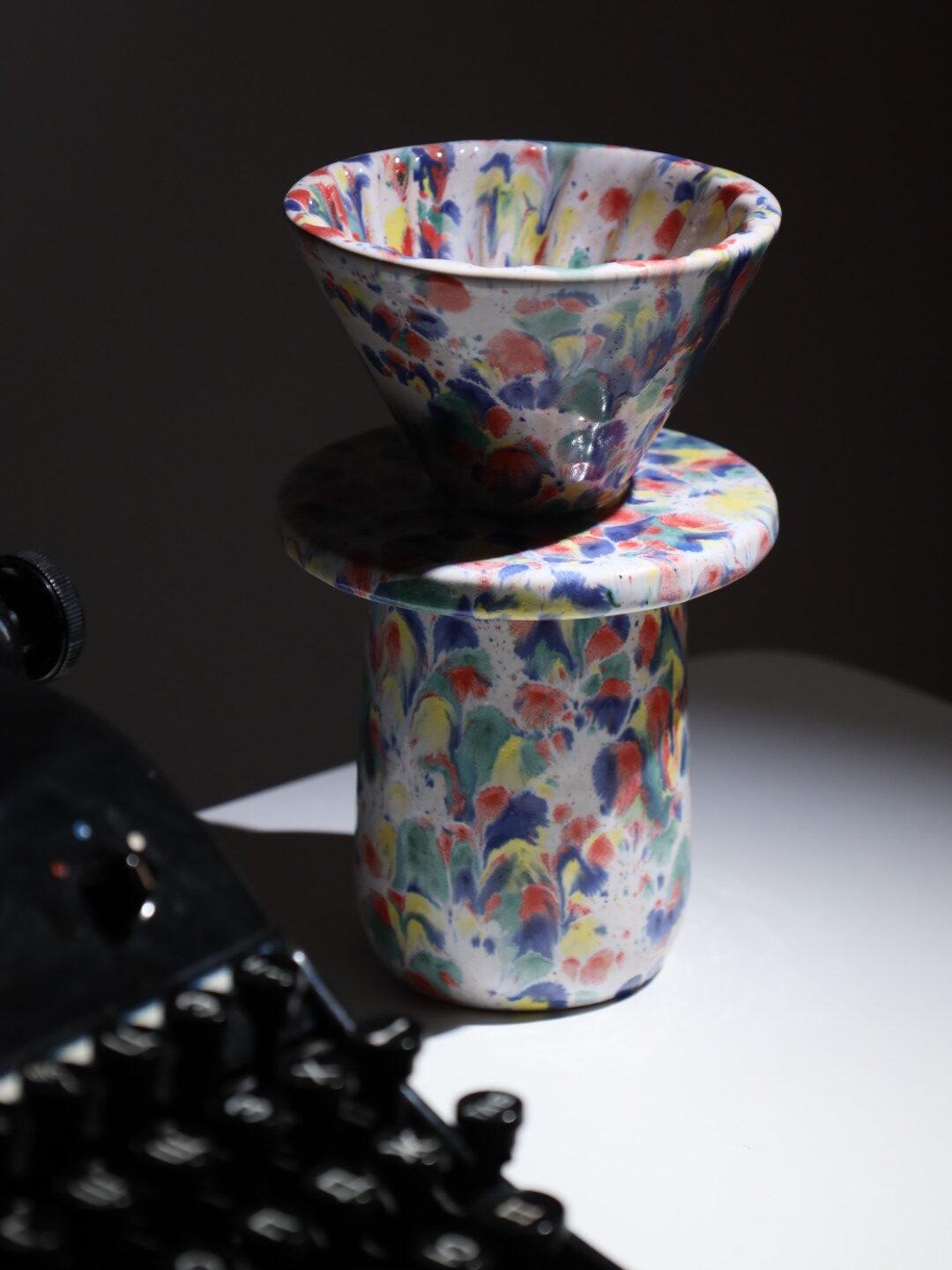 Набор ручной работы кофейный Арлекин пуровер/воронка V60/чашка (POV-002) - фото 16 Набор ручной работы кофейный Арлекин пуровер/воронка V60/чашка (POV-002) - фото 16