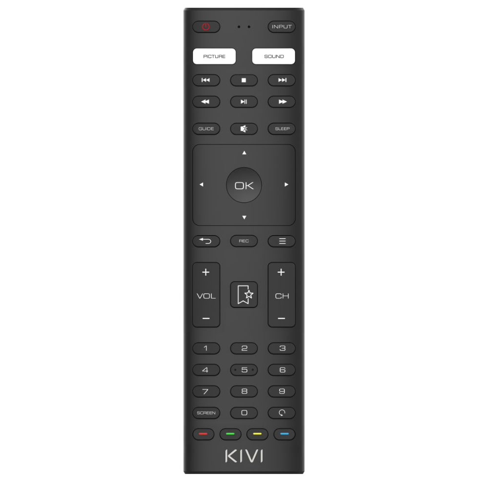 Пульт ДУ инфракрасный для ТВ Kivi RC-15 Black (504Q2362105)