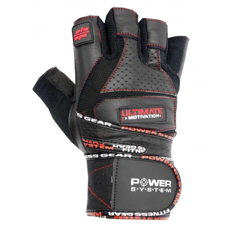 Рукавички для важкої атлетики Power System Ultimate Motivation PS-2810 M Black/Red