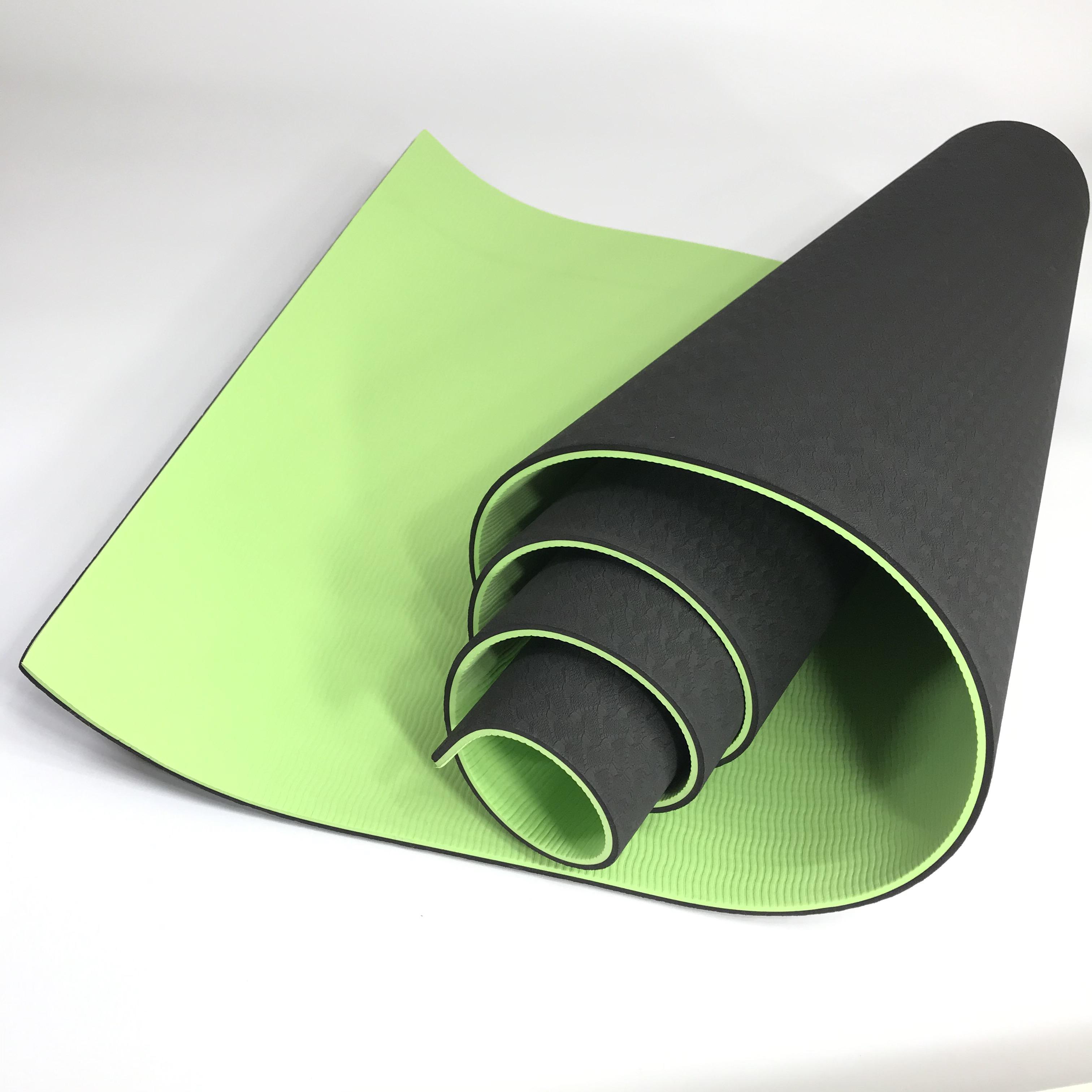 Йогамат TPE Profi MS 0613-1 VP коврик для фитнеса Черно-салатовый