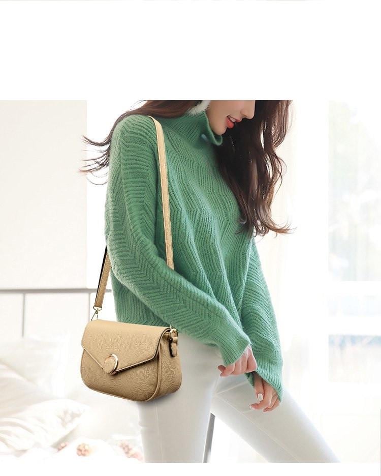 Жіноча сумка з натуральної шкіри Темно-бежевий (2804993564)