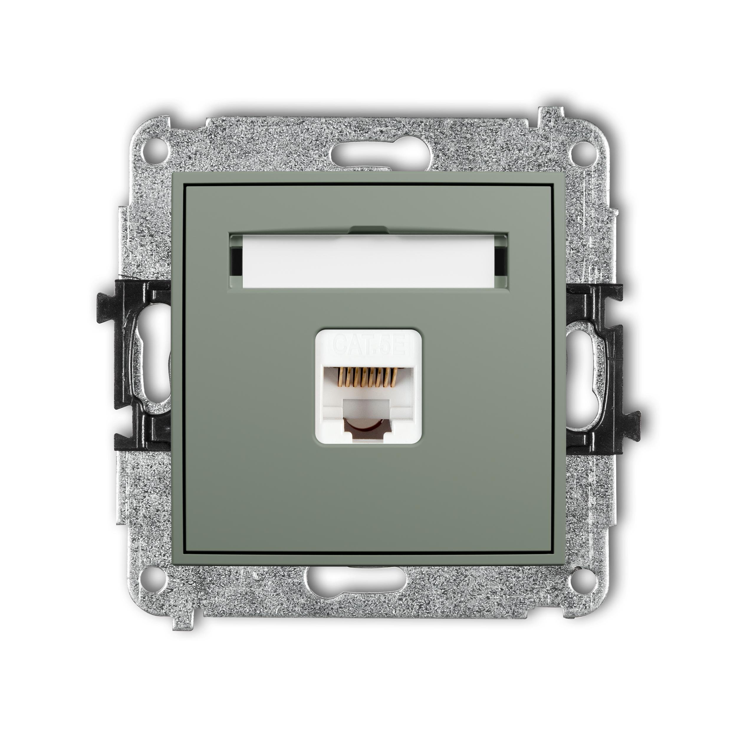 Розетка компьютерная Karlik Mini RJ45 cat 5E Шалфей (61MGK-1)