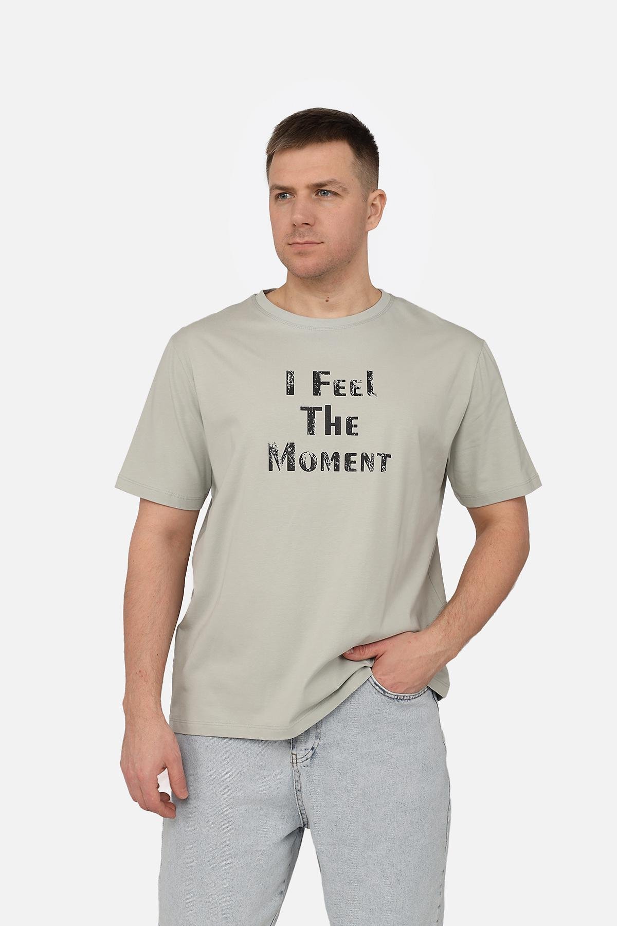 Футболка мужская ЦБ-00270060 с коротким рукавом р. 48 Светло-серый (SKT001045281)