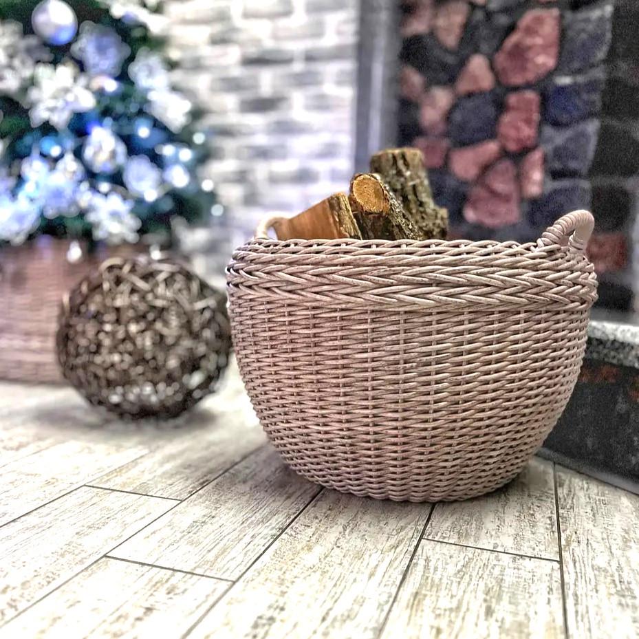Дровница для печи из ротанга 42 л (27709667)