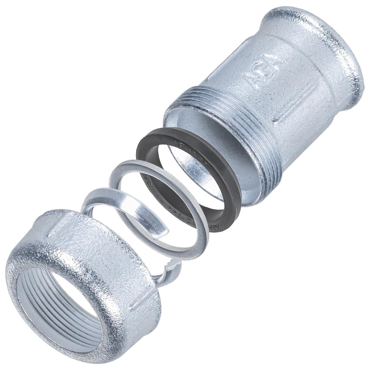 З'єднання пряме зажимне з внутрішньою різьбою IK AGAflex DN32 39,3-43,1 мм х 1 1/4" (000005574) - фото 2 З'єднання пряме зажимне з внутрішньою різьбою IK AGAflex DN32 39,3-43,1 мм х 1 1/4" (000005574) - фото 2