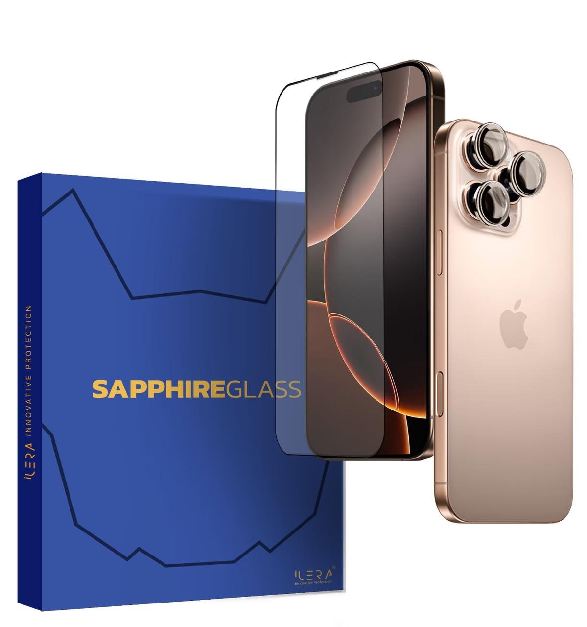Защитное стекло для телефона iLera Sapphire Ultra + Glass for iPhone 16 Pro