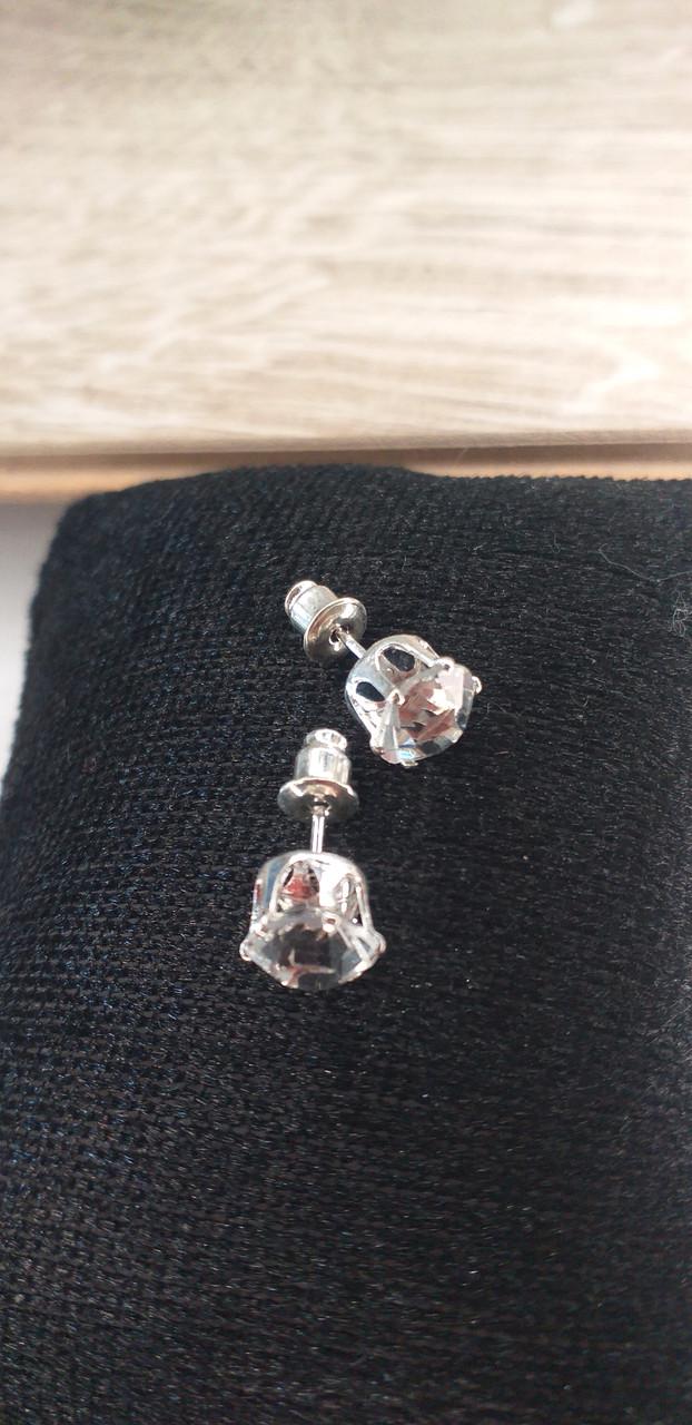 Сережки-цвяшки пуссети 5 мм Сріблястий (KG-5984) - фото 5