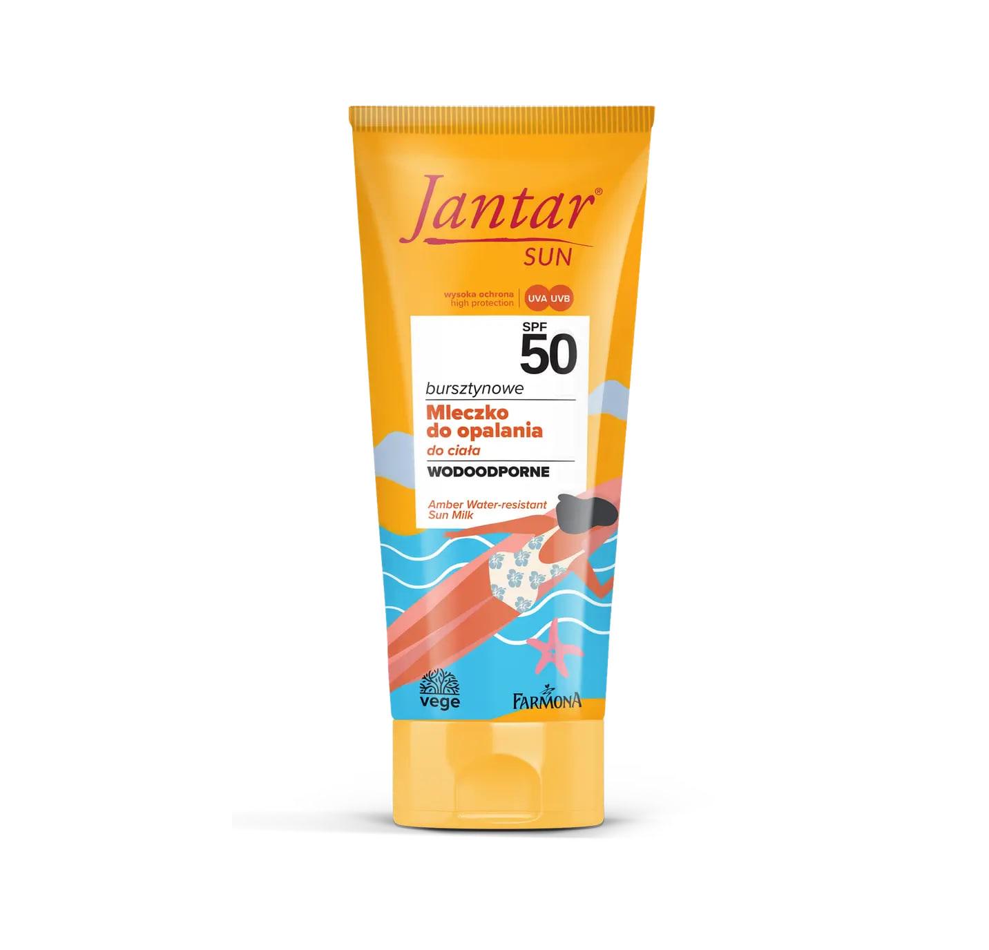 Янтарне молочко Jantar Sun Farmona SPF 50 сонцезахисне водостійке 200 мл (5900117976869)