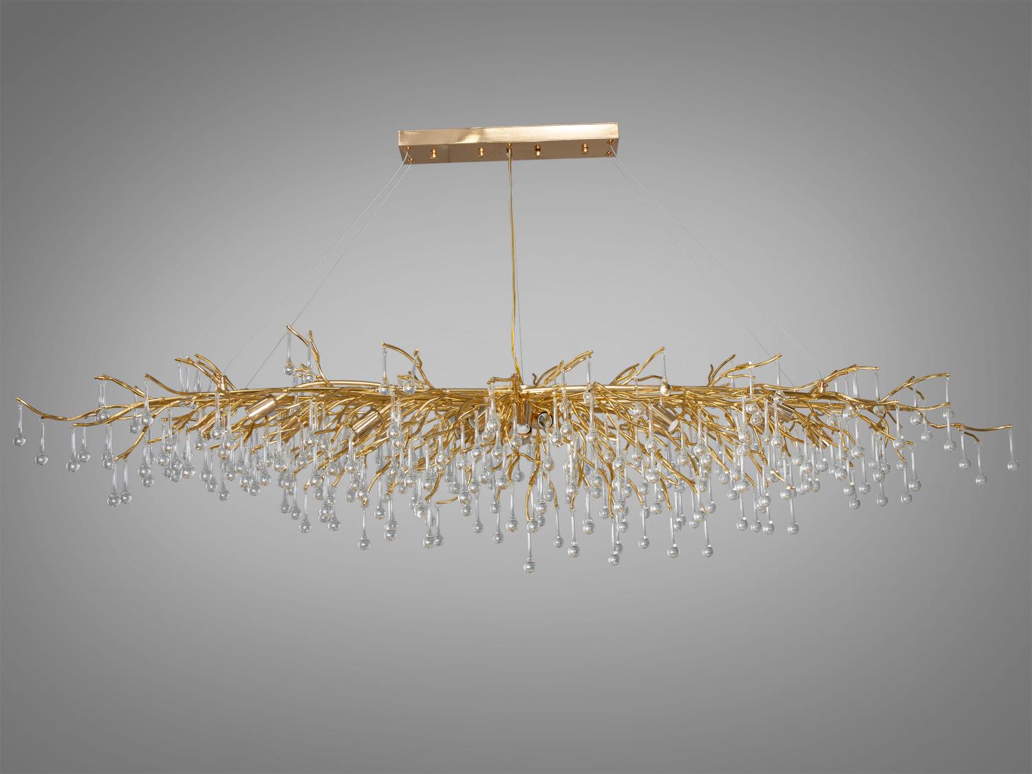 Люстра хрустальная подвесная 41 Вт Золотой (607-L1800GD) - фото 1 Люстра хрустальная подвесная 41 Вт Золотой (607-L1800GD) - фото 1