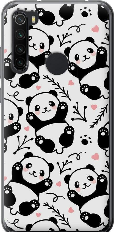 Чехол на Xiaomi Redmi Note 8 Панды (4318t-1787-42517)